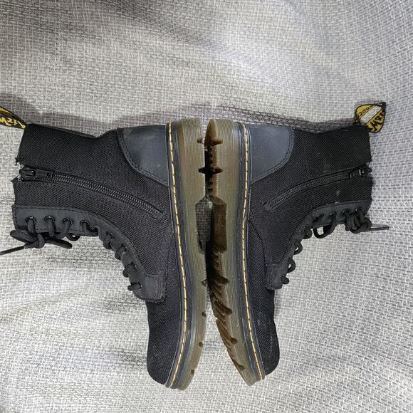 Doc Dr. Martens Kids Girls Sz 3 Black Lace Up Boots Side Zip Air Wair Combs J - Picture 6 of 9